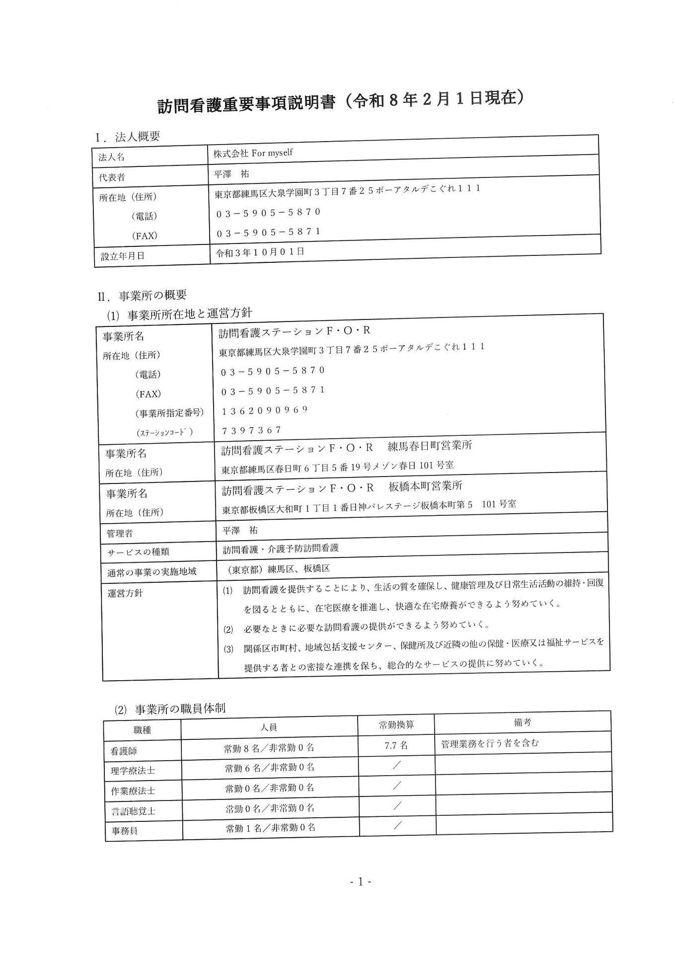 重要事項説明書